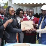 Governor Susan Kihika issues bursary cheques to Kuresoi South students