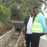 Inspection of ongoing drainage works in Jawatho, Njoro Sub-county