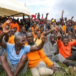 Inmates at Nakuru Main Prison celebrate the Correctional Service week