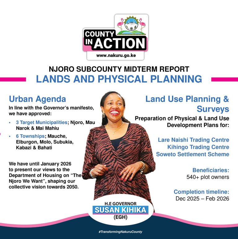 Njoro Subcounty Midterm Report Lands and Physical Planning