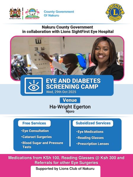 Eye screening Ha-wright Njoro