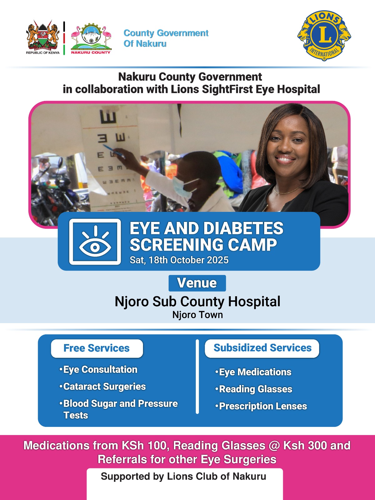 Eye screening Njoro Sub